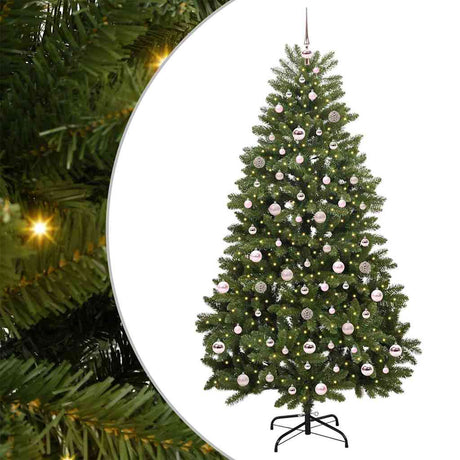 Vidaxl kunstkerstboom met 300 led groen 210 cm pvc en metaal