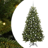 Vidaxl kunstkerstboom met 300 led groen 210 cm pvc en metaal