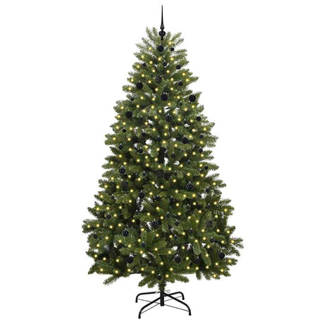 Vidaxl kunstkerstboom met 300 led groen 240 cm pvc en metaal