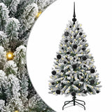 Vidaxl kunstkerstboom met 150 led groen en wit 120 cm pvc en metaal
