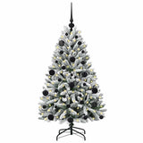 Vidaxl kunstkerstboom met 150 led groen en wit 120 cm pvc en metaal