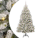 Vidaxl kunstkerstboom met 300 led groen en wit 180 cm pvc en metaal