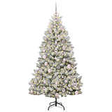 Vidaxl kunstkerstboom met 300 led groen en wit 180 cm pvc en metaal