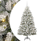 Vidaxl kunstkerstboom met 300 led groen en wit 180 cm pvc en metaal