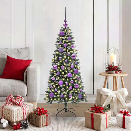 Vidaxl kunstkerstboom met 150 led groen 120 cm pvc en plastic en staal