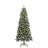Vidaxl kunstkerstboom met 150 led groen 150 cm pvc en plastic en staal