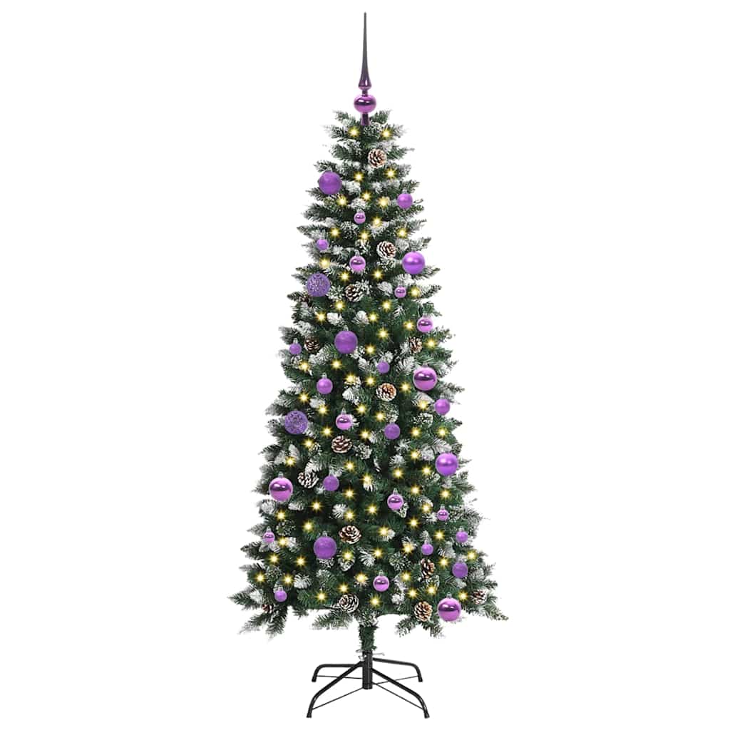 Vidaxl kunstkerstboom met 150 led groen 150 cm pvc en plastic en staal