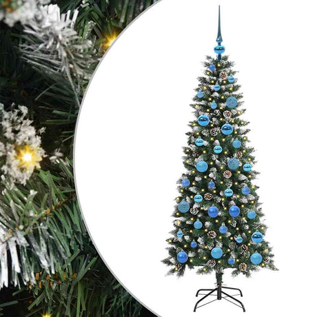 Vidaxl kunstkerstboom met 150 led groen 150 cm pvc en plastic en staal