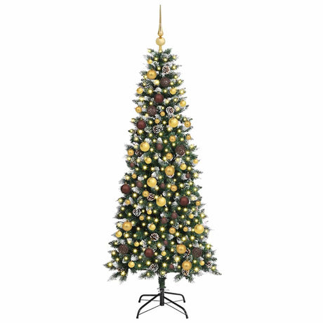 Vidaxl kunstkerstboom met 300 led groen 180 cm pvc en plastic en staal