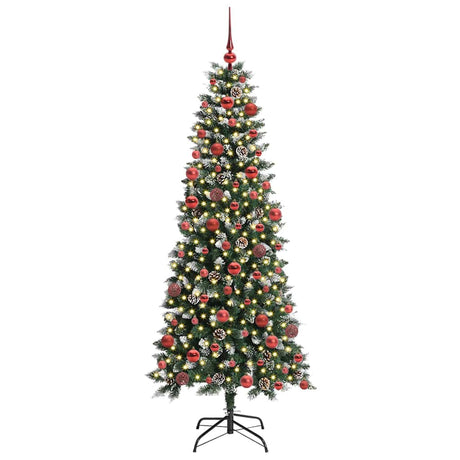 Vidaxl kunstkerstboom met 300 led groen 180 cm pvc en plastic en staal