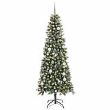 Vidaxl kunstkerstboom met 300 led groen 210 cm pvc en plastic en staal