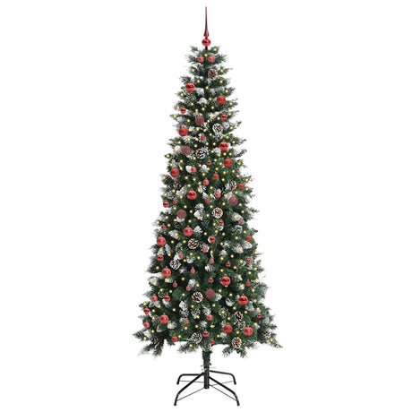 Vidaxl kunstkerstboom met 300 led groen 210 cm pvc en plastic en staal