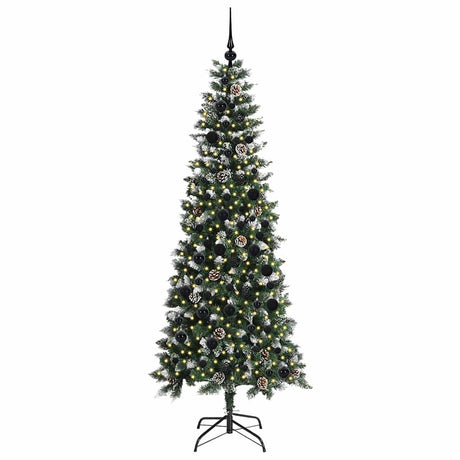 Vidaxl kunstkerstboom met 300 led groen 210 cm pvc en plastic en staal