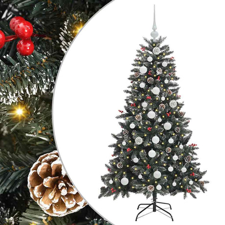 Vidaxl kunstkerstboom met 150 led groen 150 cm pvc en plastic en staal