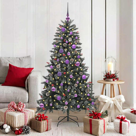 Vidaxl kunstkerstboom met 150 led groen 150 cm pvc en plastic en staal