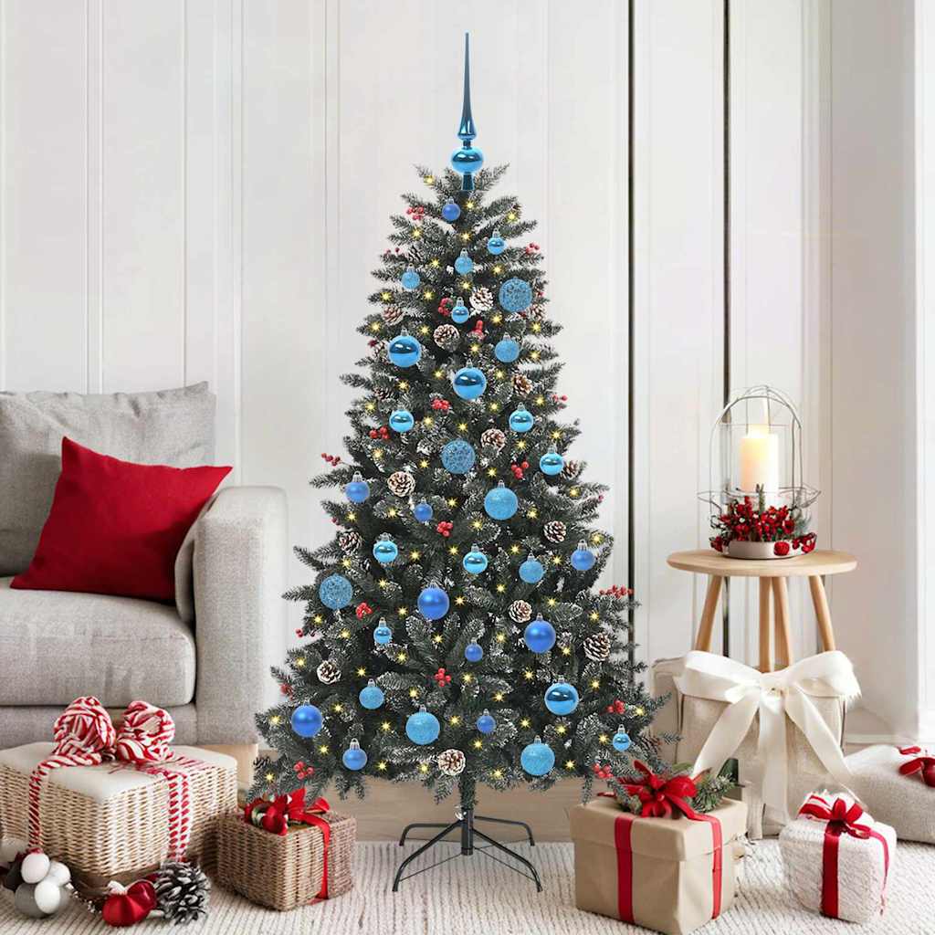 Vidaxl kunstkerstboom met 150 led groen 150 cm pvc en plastic en staal