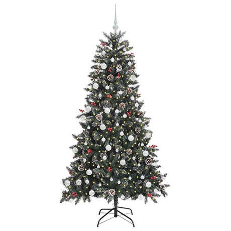 Vidaxl kunstkerstboom met 300 led groen 180 cm pvc en plastic en staal