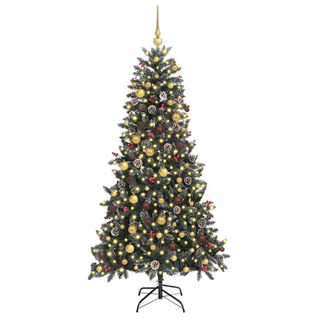 Vidaxl kunstkerstboom met 300 led groen 210 cm pvc en plastic en staal