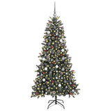 Vidaxl kunstkerstboom met 300 led groen 210 cm pvc en plastic en staal