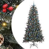 Vidaxl kunstkerstboom met 300 led groen 240 cm pvc en plastic en staal
