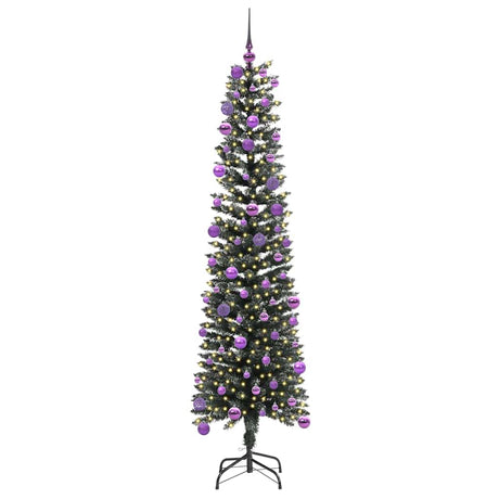 Vidaxl kunstkerstboom met 300 led groen 180 cm pvc en plastic en staal