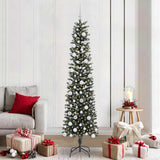 Vidaxl kunstkerstboom met 300 led groen 210 cm pvc en plastic en staal