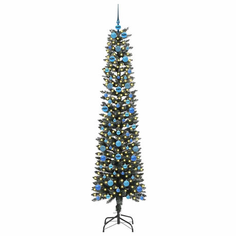 Vidaxl kunstkerstboom met 300 led groen 210 cm pvc en plastic en staal