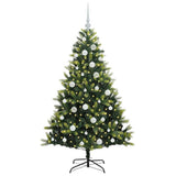 Vidaxl kunstkerstboom met scharnier 150 leds groen 150 cm pvc en pe