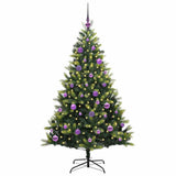 Vidaxl kunstkerstboom met scharnier 150 leds groen 150 cm pvc en pe