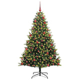Vidaxl kunstkerstboom met scharnier 300 leds groen 180 cm pvc en pe