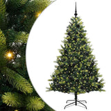 Vidaxl kunstkerstboom met scharnier 300 leds groen 180 cm pvc en pe