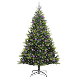 Vidaxl kunstkerstboom met scharnier 300 leds groen 180 cm pvc en pe