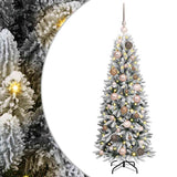 Vidaxl kunstkerstboom wit 120 cm pvc en plastic en staal en pe