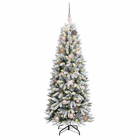 Vidaxl kunstkerstboom wit 150 cm pvc en plastic en staal en pe