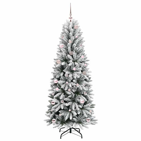 Vidaxl kunstkerstboom wit 150 cm pvc en plastic en staal en pe