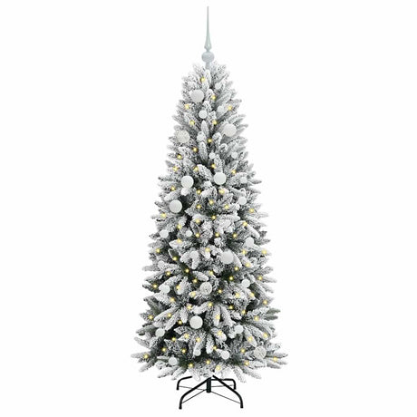 Vidaxl kunstkerstboom wit 150 cm pvc en plastic en staal en pe