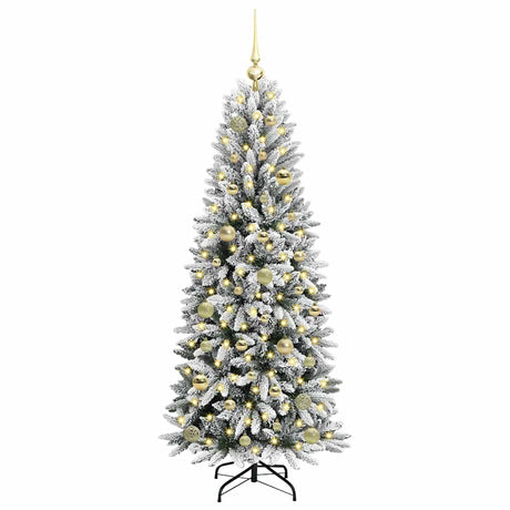 Vidaxl kunstkerstboom wit 150 cm pvc en plastic en staal en pe