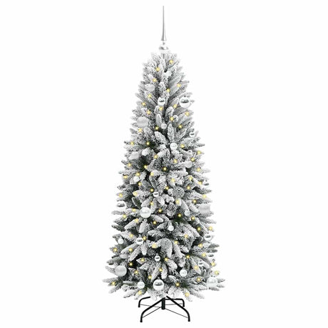 Vidaxl kunstkerstboom wit 150 cm pvc en plastic en staal en pe