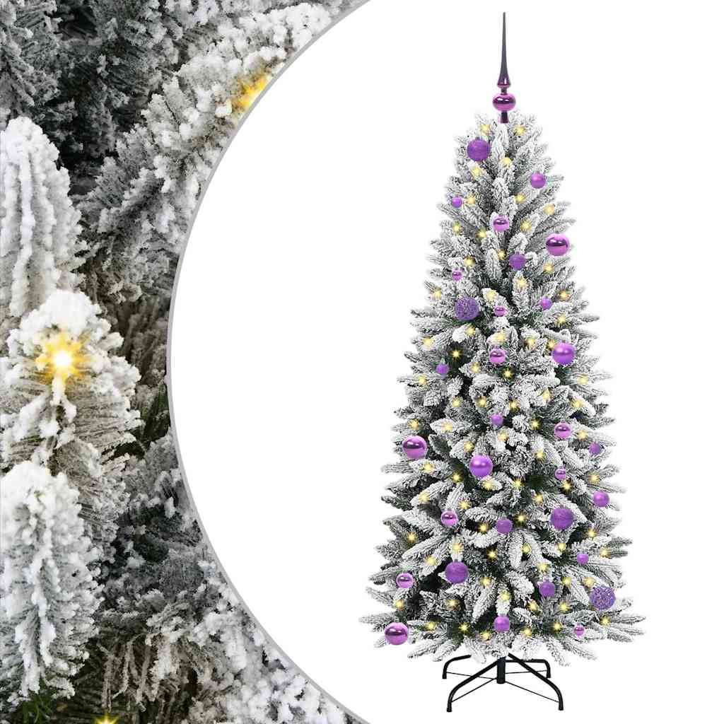 Vidaxl kunstkerstboom wit 150 cm pvc en plastic en staal en pe