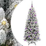 Vidaxl kunstkerstboom wit 150 cm pvc en plastic en staal en pe