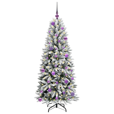 Vidaxl kunstkerstboom wit 150 cm pvc en plastic en staal en pe