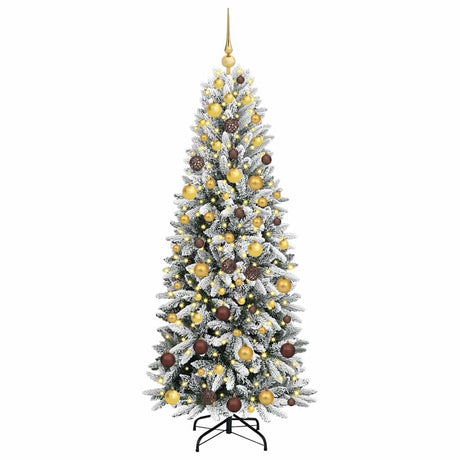 Vidaxl kunstkerstboom wit 180 cm pvc en plastic en staal en pe