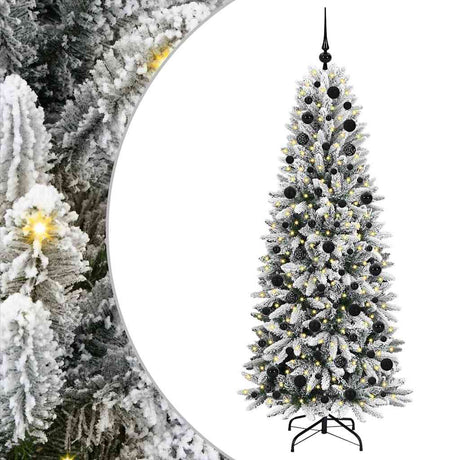 Vidaxl kunstkerstboom wit 180 cm pvc en plastic en staal en pe