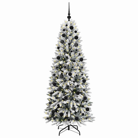 Vidaxl kunstkerstboom wit 180 cm pvc en plastic en staal en pe