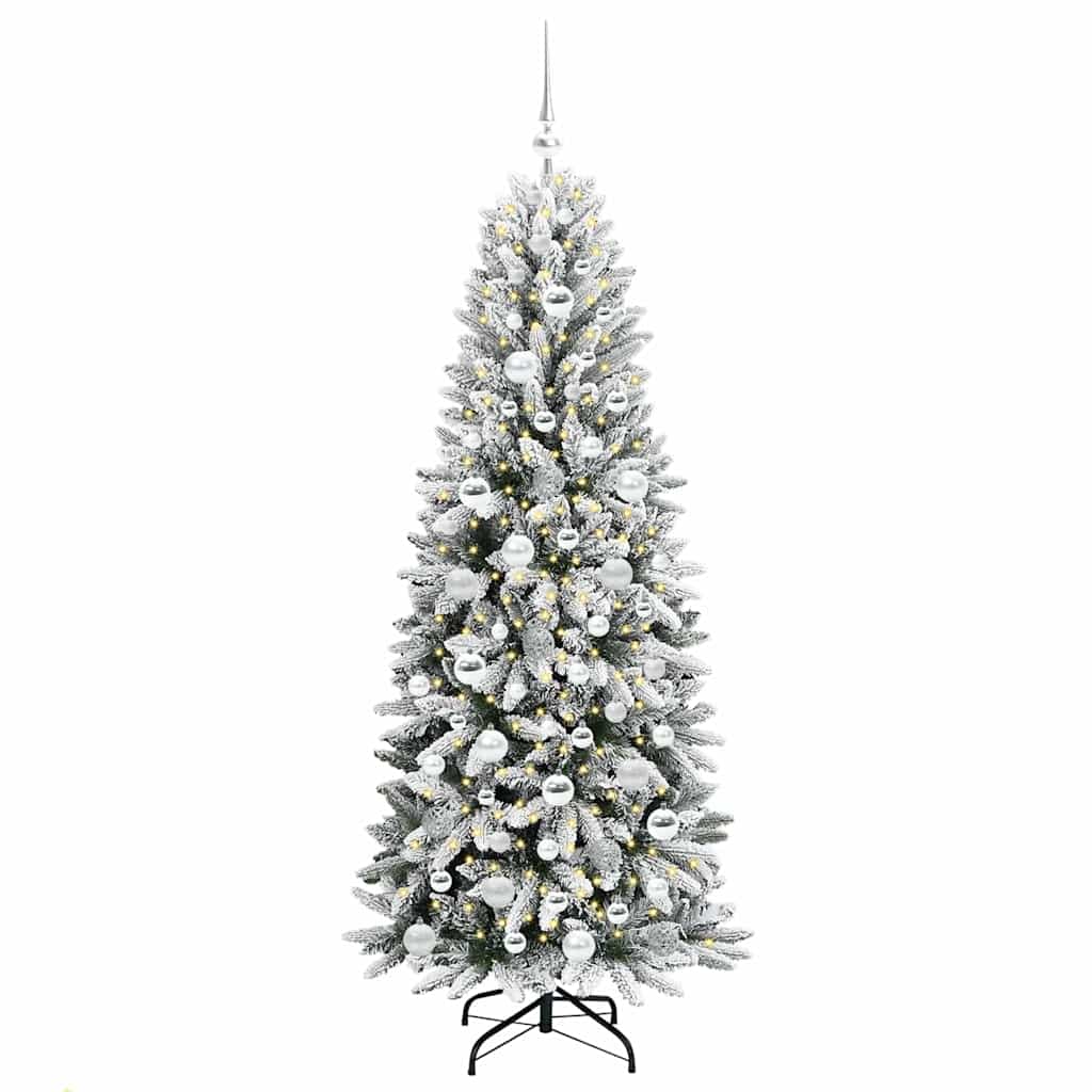 Vidaxl kunstkerstboom wit 180 cm pvc en plastic en staal en pe