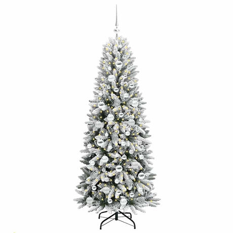 Vidaxl kunstkerstboom wit 180 cm pvc en plastic en staal en pe