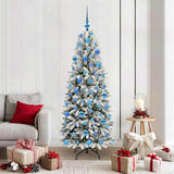 Vidaxl kunstkerstboom wit 180 cm pvc en plastic en staal en pe