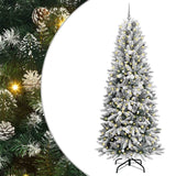 Vidaxl kunstkerstboom wit 240 cm pvc en plastic en staal en pe