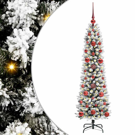 Vidaxl kunstkerstboom met 150 led wit 120 cm pvc en metaal en plastic