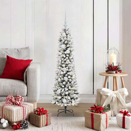 Vidaxl kunstkerstboom met 150 led wit 120 cm pvc en metaal en plastic